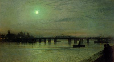 バタシーブリッジ、1885 作： John Atkinson Grimshaw